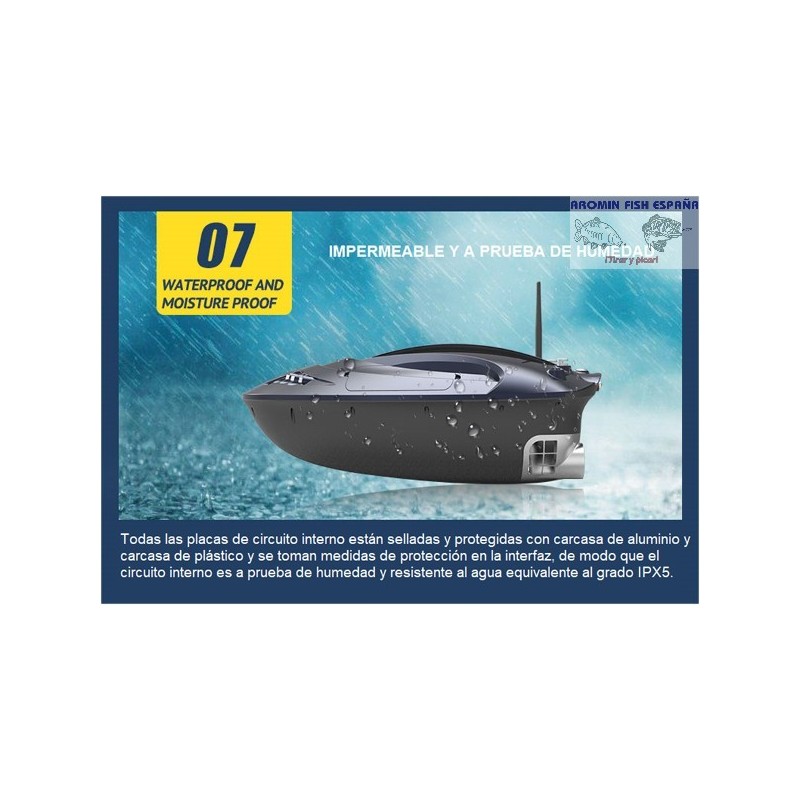 Barco Cebador Carpfishing, Barco de Cebo de Pesca con 500 M de Control  Remoto y Sistema de Posicionamiento GPS, Barco Teledirigido de Pesca para